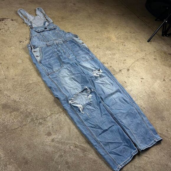 American Eagle Outfitters Pants - American-eagle Women's Blue Dungarees-overalls